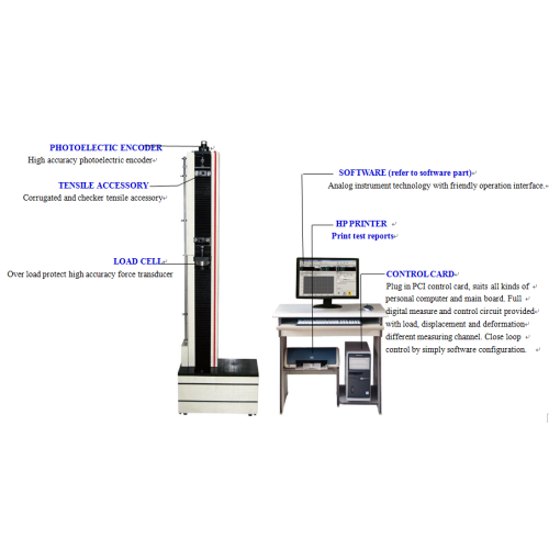 5Kn PC Control Electronic Universal Testing Machine